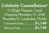 Constellation November 10, 2008 Starting at $1,199